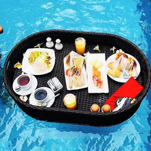 SDdPulse Floating Tray Swimming Pool Floating Tray Table, Large Floating Spa Hot Tub Bar Drink and Food Table Refreshment Tray for Pool Or Beach Party Float Lounge,Black