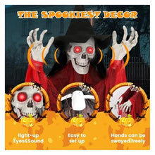 ASDJKL Holiday Decoration Halloween Decorations Outdoor - 78” Moving Life-Size Skeleton Witch with Glowing Eyes & Sounds - Sound & Touch Activated Sensor Halloween Decorations