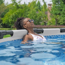Bestway Steel Pro MAX 20 Foot x 52 Inch Round Above Ground Swimming Pool Set Gray
