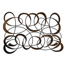 MY SWANKY HOME Extra Large 57" Modern Swirl Iron Wall Art Metal Grille Plaque Brown