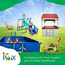Plastic Kiddie Pool for Kids Ages 8-12 - Buildable Backyard Above Ground Pool for Ball & Sand Pit with Tubes, Connectors, Panels & Sleeve - Toddler Swimming Pools for Outside Play by Funphix