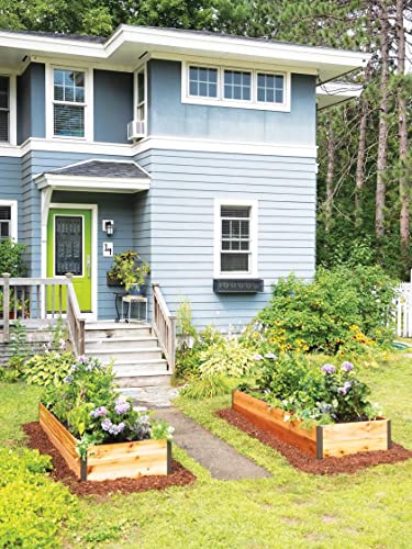 Gardener's Supply Company Raised Garden Bed | Outdoor Cedar Planter Box w/Extra Deep Height for Rooted Plants, Herbs Flowerbed & Vegetable Garden Wooden Box | 3' W x 12' L x 14" H
