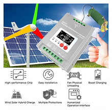 LIAMOS 0-3500W Wind Solar Hybrid Charge Controller with Equalizer, 12V 24V 48V AUTO, MPPT for Solar and Wind, for Lithium Lead Battery,Enables Efficient Charging(2500W Solar2000W,Without_12V)