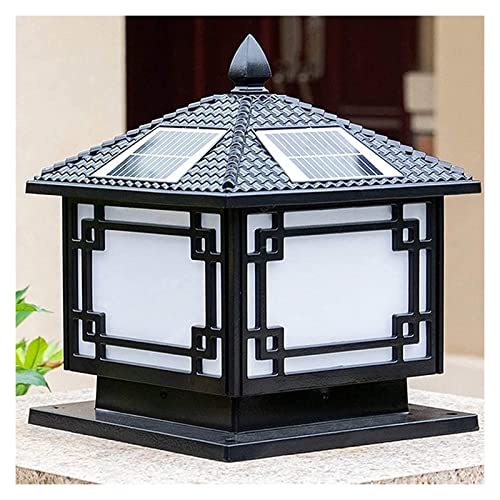 ALDEPO Courtyard Light Solar Lamp Posts Outdoor Floor Lamps Lantern Porch Columns and Pillars Column Lights Outdoor Lighting Street Lamp Decor Light/30Cm