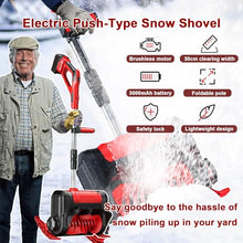 Home Electric Snow Shovel, Compact Handheld Snow Removal Equipment, Rechargeable Outdoor Snow Thrower,3-Way Chute Control,Cleaning Width Up to 30 cm,for Yard/Farm/Road Blue-2batteries