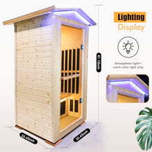 EPOFIT 1 Person Far Infrared Sauna with Bluetooth Natural