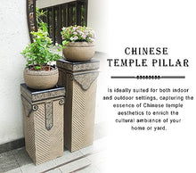 ARCVOX Asian Zen Pagoda Pedestal Stand Pillar, Polyurethane Antique Stone Columns, Pedestal Stand Holder Indoor Outdoor, Landscape Prop Scene Layout (Size : Size XL)