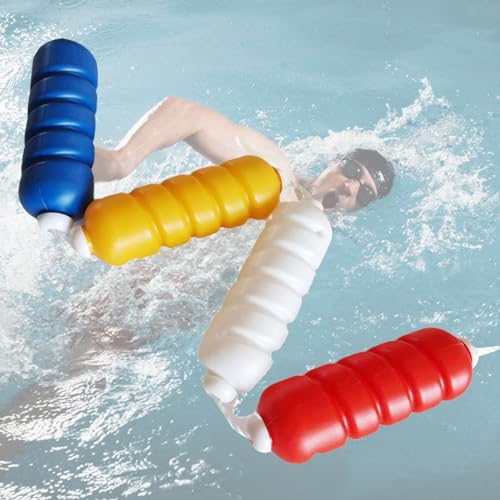Pool Divider for Shallow And Deep End, 98 72 56 32 20 10 3 FT Floating Pool Safety Swim Lane Lines/ Bright Red Blue White Yellow Floats Buoy Rope Kit for Above Ground Pool Dividing Dangerous Areas ( C