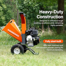 WOODKINGO Mini Wood Chipper Shredder Mulcher Heavy Duty 7HP Compact Design 3" Inch Max Capacity 212cc Gas Powered Engine 4-Stroke Fast Chipping Chopping for Forestry, Gardens,Landscaping(WK-02)