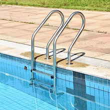 Swimming Pool Ladder, 3-Step Stainless Steel Swim Step Ladder, Non-Slip Pool Pedals Entry and Exit System, 330Lbs Load (Silver Tube Wall 1.5mm)