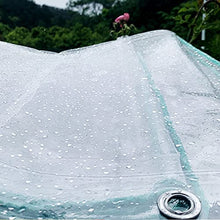 HSYFdy Outdoor Clear Tarp Curtain Waterproof,Weather Resistant Patio Clear Curtain PVC 0,35mm Windproof Rainproof Tarps for Pergola,Porch,Gazebo,Cabana/Indoor (Color : Clear, Size : 5x10m)