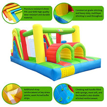 YARD Inflatable Obstacle Course Bounce House with Slide for Ages 3-12 Green