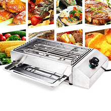 2600W Electric BBQ Grill Commercial and Home Use Countertop Stainless Steel Barbecue Griddle Portable Cooking Oven,