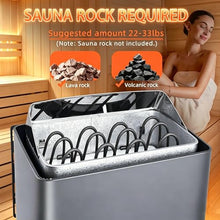PioMue Electric Sauna Heater with Built-in Controller,Adjustable Temp & 3h Timer,Stainless Steel Steam Stove for Home Steam Sauna Bathroom, SPA Houses, Dry Saunas 220V-6KW
