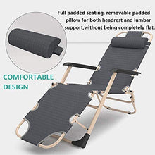 IIPOSAQQ Sun Lounger Garden Chairs Zero Reclining Beach Sun Lounger Heavy Duty Outdoor Deck Folding Chair for Zero for Heavy People Portable Beach Camping Chair