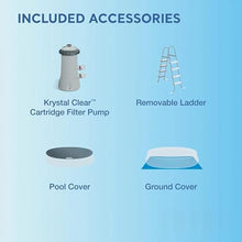 15ft x 48in Round Inflatable Above Ground Swimming Pool with Filter Pump