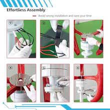 CLPYING 16000W Wind Turbine Generator, 12V 24V 48V Vertical Axis with Controller, 5 Leavies Kit for Boats, Terraces, Cabins(Red,24V)