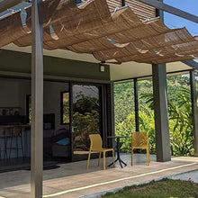 Retractable Pergola Canopy Cover - U Shape Wave Sail Shade,
