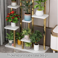 zktoermn 7-Tier Metal Plant Stand Indoor Outdoor, Large Tiered Shelf for Plants/Flowers, for Patio, Balcony, Living Room, Bedroom(Natural)