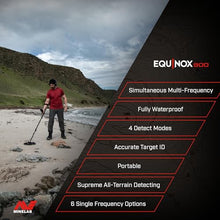 MINELAB Equinox 900 Multi-Frequency Collapsible Metal Detector for Adults with EQX 11" & 6” Waterproof Double-D Coils (Option for 6 Single Frequencies, 4 Detect Modes, Wireless Headphones Included)