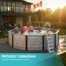Puri Tech 21' x 52" Sunset Bay Above Ground Swimming Pool Package with Full-Print Overlap Liner, Liner Pad, Pool Cove, Skimmer, Filtration System and A-Frame Ladder for Complete Backyard Pool Setup