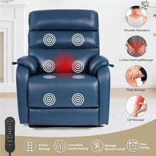 UOPYNE Dual Motor Power Lift Recliner with Massage, Heat & Lay-Flat