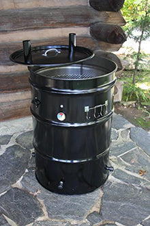 Gateway 55 Gallon Drum Smoker Silver