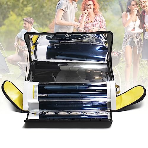 Portable BBQ Solar Grill & Oven, 4.5L Large Capacity Camping Stove with Thermometer, for RVing, Hiking, Hunting, Fishing