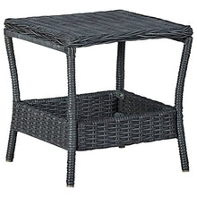 HKTMGDNG 3-Piece PE Rattan Patio Bistro Set with Cushions, Dark Grey