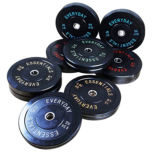BalanceFrom Olympic Bumper Plate Weight Plate Set Black
