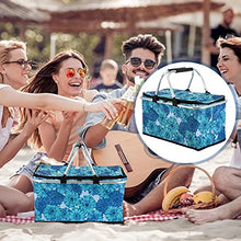 FMOPQ Large Capacity Lunch Basket Collapsible Insulated Picnic Bag Folding Basket Camping Bag (Color : B) (A)
