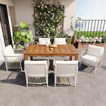 SKJDCSDLLSN Patio Dining Set with 67 in Rectangular Table, 7-Piece