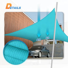 TANG 24' x 24' Sun Shade Sail Rectangle Outdoor Canopy UV Block Sunshades for Patio, Square Shade Cloth for Backyard Porch Deck Garden Pergola Cover, Turquoise