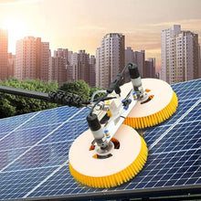 Solar Panel Cleaning Tool, Photovoltaic Panel Cleaning Tool, Double Head Automatic Solar Panel Cleaning Brush and Pole Kit, Window Cleaner Special Roof Water Brush (Mains+lithiumbatteryversion 3.5m)