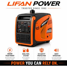 LIFAN 4800W Dual Fuel Inverter Generator, 30A RV Ready Remote Start