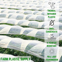 Farm Plastic Supply Clear IRAC Greenhouse Plastic Sheeting 6 Mil 40' x 80'