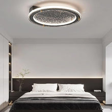 VCDUXMQLK Nordic Light Luxury Ceiling Black All Copper Glass Lamps LED Three-Color Dimmable Close to Lights for Living Room Bedroom Study Hotel Model