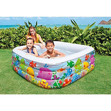 Inflatable Pool Float Lounge 1-3 People Use Family Interaction Pool Party Independent Layered Airbag Height Adjustable Backyard Water Party
