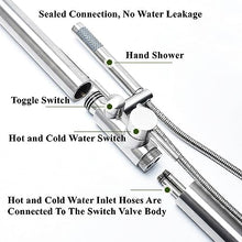 CFDZCP Outdoor Shower kit Garden Shower Fixture W/Adjustable Shower Head & Valve Controls, Standing Outdoor Shower Kit for Poolside Backyard Beach Pool Spa，Silver