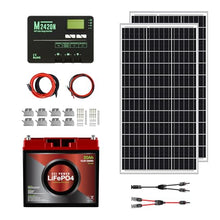 ECI Power 200W 12V Solar Power Kit | 12V 20Ah LiFePO4 Lithium Battery | 200W Mono Rigid Solar Panels, 20A MPPT Solar Charge Controller | RV, Trailer, Camper, Marine, Off Grid, Solar Projects