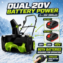 pedenencelia Snow Thrower,Cordless Snow Blowers, 20-Inch 4batteries