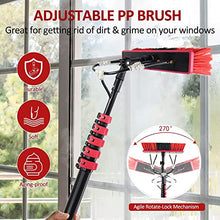 SHENUZ Water Fed Pole Kit Water Fed Telescopic Brush, Outdoor Window Cleaner, Extendable Cleaner Conservatory Roof, Cleaning Photovoltaic and Solar Panels,12FT/3.6M