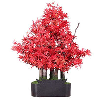 YXIANG56Q Fake Plants Creative Maple Fake Tree Simulation Bonsai Tree Green Plant Potted Fake Flower Plant Home Office Living Room Desktop Decoration Ornaments Bonsai Tree
