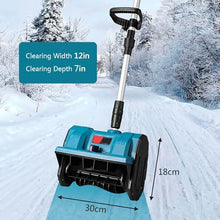 Handheld Electric Snow Shovel with Adjustable Auxiliary Handle, 12 Inch Brushless Snow Blower, Battery Powered Snow Thrower, Ideal for Driveway and Snow Removal(One Batteries)