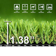 Moxie Direct Artificial Grass Turf Rug Green 1.38inch Pile Height 11ft x 70ft
