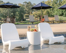 REZVANI FURNITURE STUDIO Tenjam Ripple in Pool Lounger Side Table for Sun Shelf, Ledge Table for Water Depths up to 15" (White Granite with Weight)