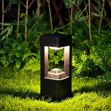 VELLOW Solar Post Lights Outdoor,Modern Outdoor Fence Deck Waterproof Column Lamp Lantern,European Modern Simplicity Aluminum Pillar Light with Acrylic Lampshade,Deck Stigma Lamps Decorations Patio
