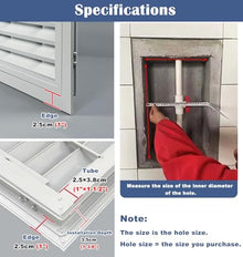 Innovz White Louvered Access Panel Door, Ventilated HVAC Utility Room Inspection Door for Water Heater & Pipe Maintenance, Attic Hatch Wall Hole Cover Plate(WxH(20x60in))
