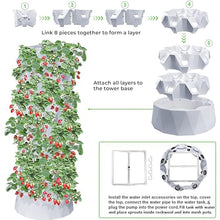 Indoor Gardening Hydroponic Growing System, Column Tower Planting Box, Hydroponic Equipment, DIY Soilless Culture Growing Kit, with 48/64 Planting Points, Gift for Gardening Enthusiasts 10thfloor