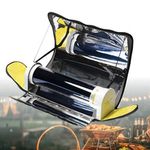CIELOBLOEN Solar Cooker Outdoor Oven | Solar Powered Camping Grill | 6.3kg Shipping Weight | Open Size 41.7×20.5×19.7in | with Adjustable Shoulder Strap | for Grilling Meat, Toasting Bread